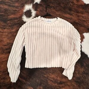 Zara Cream Textured Top